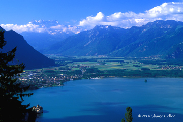 Lake Geneva with Chateau de Chillon