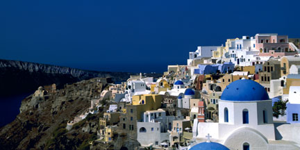 The Blue Domes of Santorini