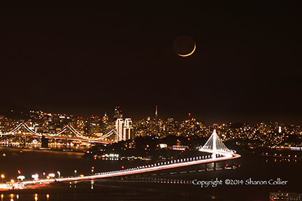 Oakland San Francisco Bay Bridge at Night